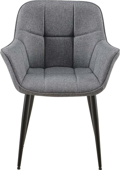 Image du produit Swisshandel24 Chaise de salle à manger Roseville Tissu, gris foncé