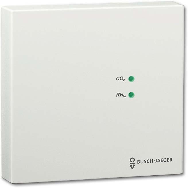 Busch-Jaeger BJ 6109/28 AP Luftgütesensor AP Busch, Wetterstation Zubehör, Weiss