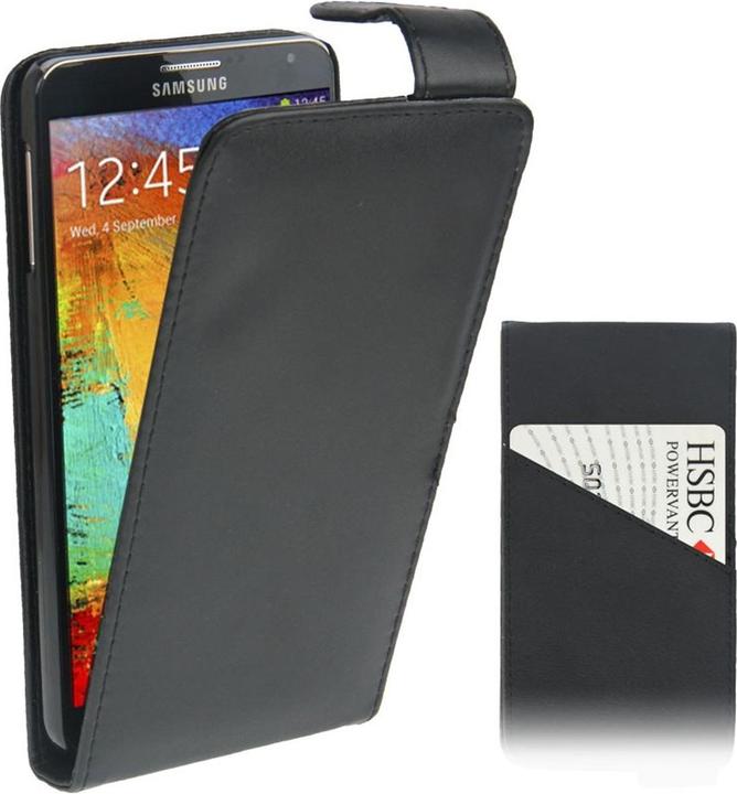 Produktbild König Design Handyhülle Flip mit Kreditkartenschlitz für Samsung Galaxy Note 3 N9000 Schwarz (Samsung Galaxy Note 3 N9000)