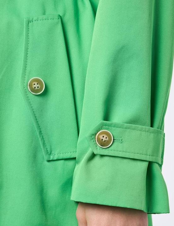 Actual product image s.Oliver Trenchcoat with Notched Collar, Button Front, Belt, and Patch Pockets