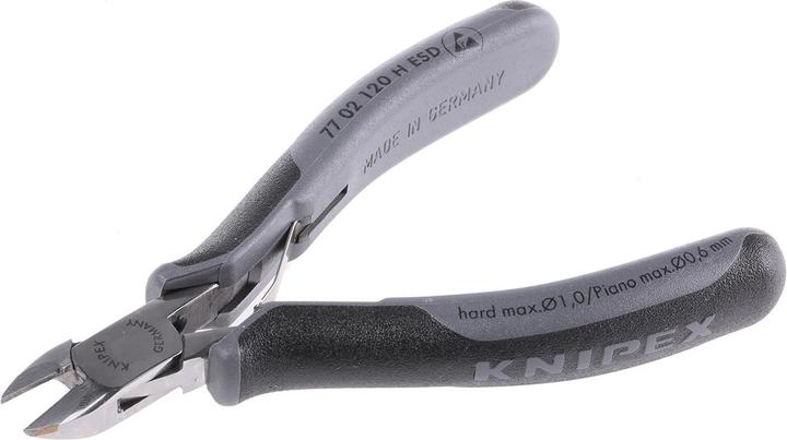 Produktbild Knipex Elektronik-Seitenschneider mit eingesetzter Hartmetallschneide ESD (120 mm)