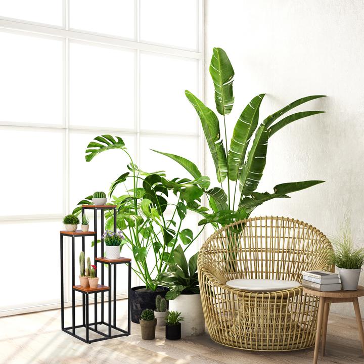 Image du produit Relaxdays Support pour plantes avec 4 étagères