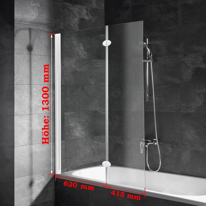 Actual product image Schulte Bath screen with 2 panels Komfort