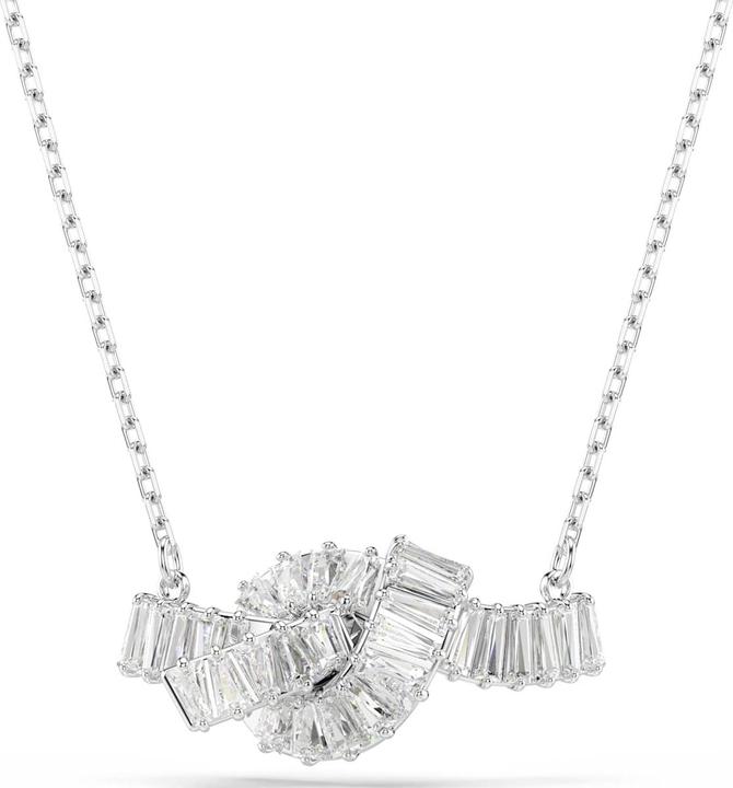 Image du produit Swarovski Matrix Halskette Baguette Schliff Knoten Weiss Rhodiniert (Métal Swarovski rhodié, 42 cm)