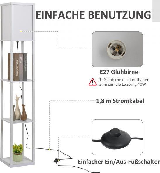 Actual product image Homcom Floor lamp (E27)