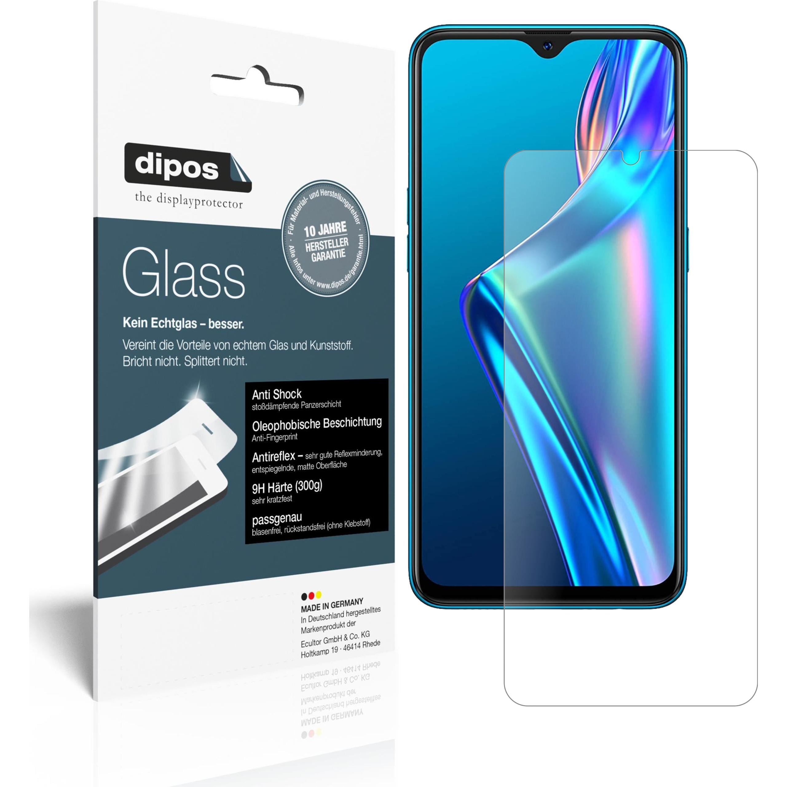 Dipos Displayschutz Anti-Shock (2 Stück, Oppo A12), Smartphone Schutzfolie, Transparent
