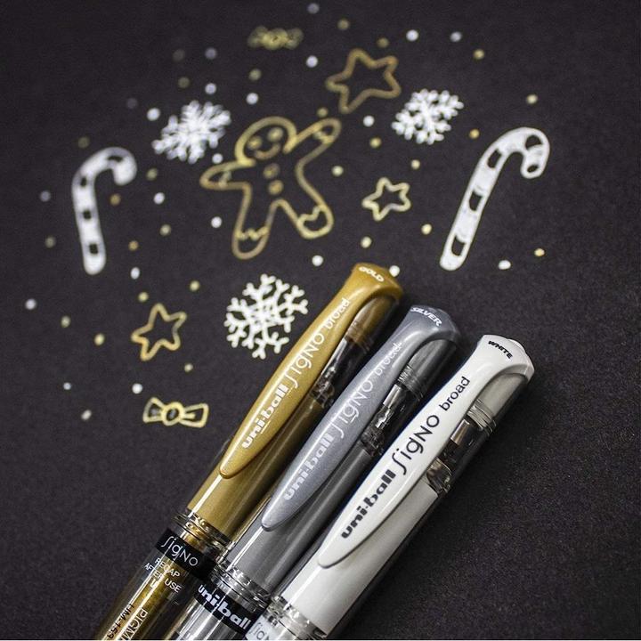 Actual product image Uni-ball Roller Signo broad (Silver, 1x)