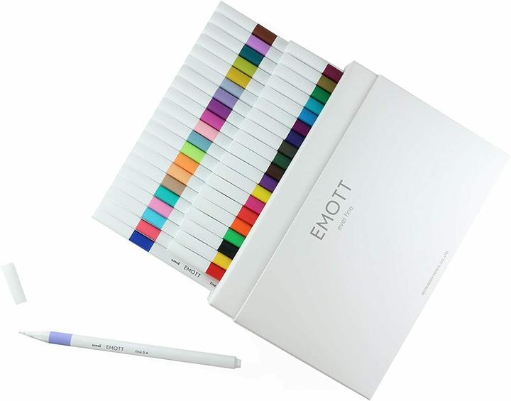 Produktbild Uni-ball Faserschreiber Emott Standard 0.4 mm, 40er-Set (Gemischte Farben, 40 x)