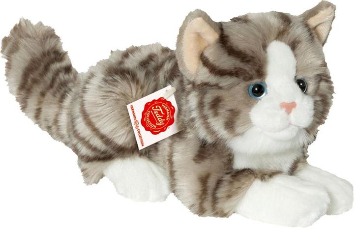 Teddy Hermann Katze liegend (20 cm)
