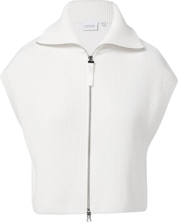 Image du produit Comma Strickjacke Strickweste mit Troyer-Kragen und Zwei-Wege-Reissverschluss (46)