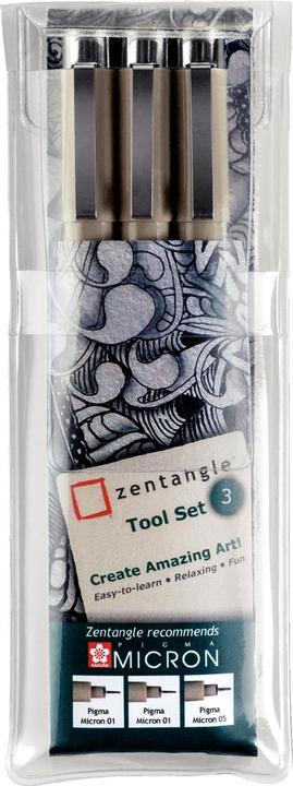 Produktbild Sakura Zentangle Pigma Micron Fineliner (Schwarz, 3 x)