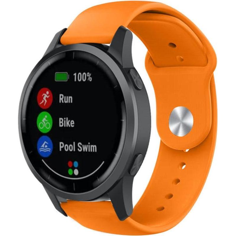 Thumbnail - Strap-it Sportarmband (22 mm, Silikon, vivoactive 4), Uhrenarmband, Orange