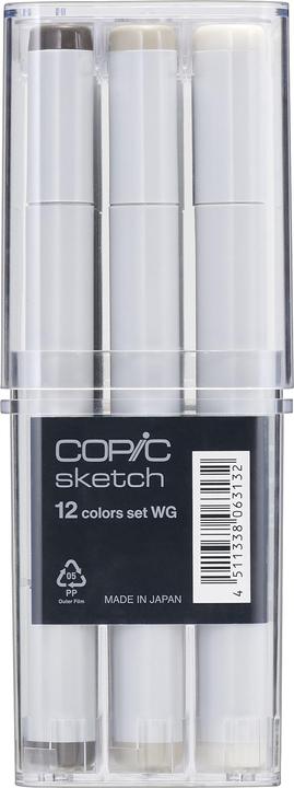 Actual product image Copic Marker sketch, set of 12 "Grey" WG (Grey, 3 mm, 12 x)