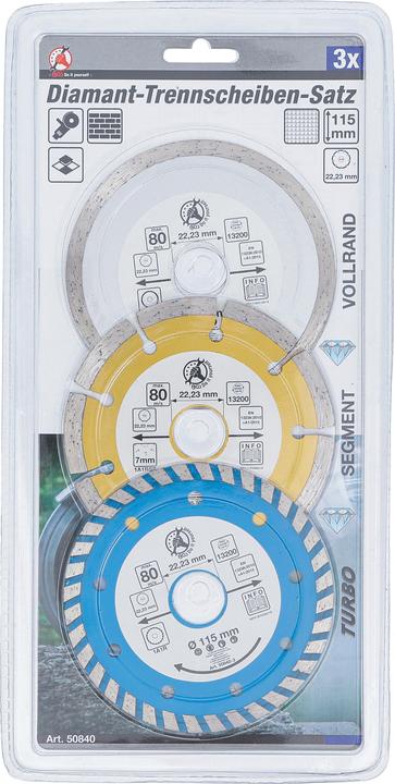 Productafbeelding BGS Diamant doorslijpschijfset | Boring-Ø 20 mm | Ø 115 mm | 3-delig.