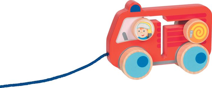 Actual product image Goki Wooden pull-along figure fire brigade 112