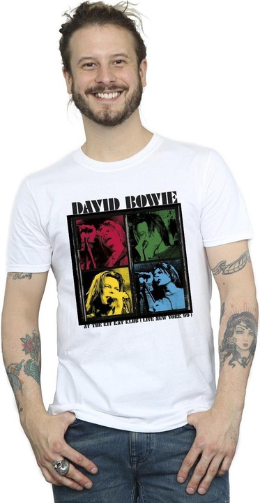 Immagine prodotto David Bowie At The Kit Kat Club Pop Art Maglietta Uomo (5XL)