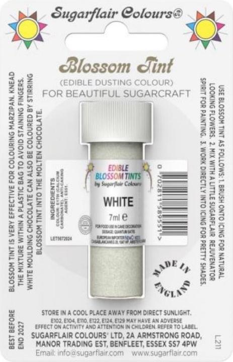 Nährwerte und Zutaten Sugarflair Dusting Colour WHITE, 7ml (0.70 cl)