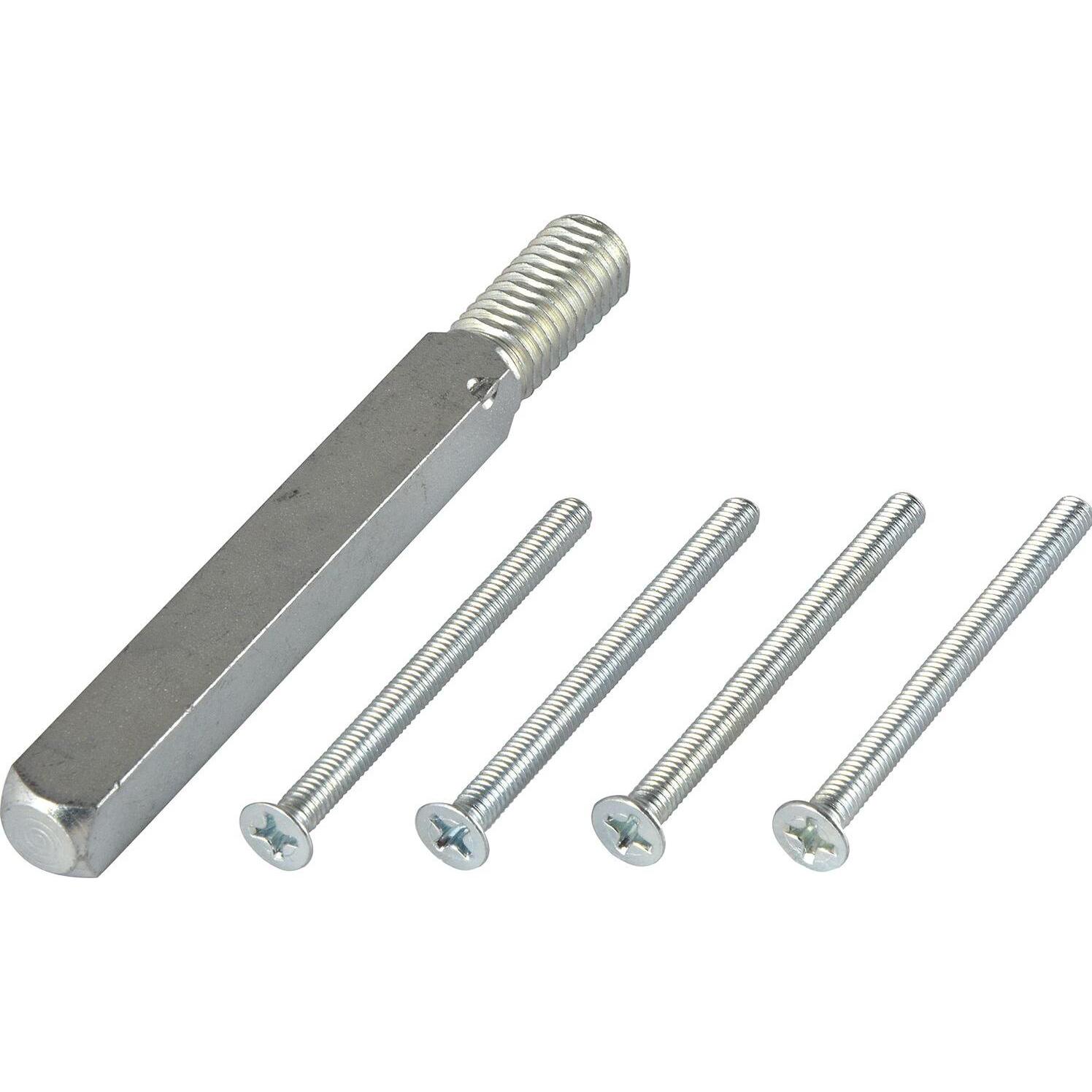 Grundmann, Türgriff + Fenstergriff, GEOS FH Stift 9mm- u. Schraubenen, 52 - 57 mm, verzinkt, DIN 18 273, 1 Beutel (Türga...