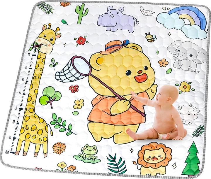 Activity Board Krabbelmatte für Baby Wasserdichte, verschmutzungsfreie Spielmatte Zusammenklappbar