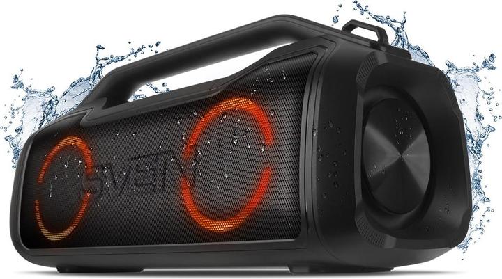 Image du produit Sven PS-390, juodas, power output (RMS), Atsparus vandeniui (IPx5), TWS, Bluetooth, Micro SD (10 h, Alimentation via port USB)