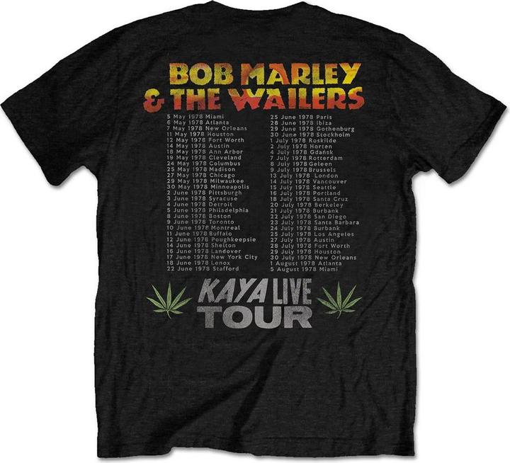 Immagine prodotto Bob Marley Kaya Tour Maglietta Stampa posteriore Adulto Unisex (XL)