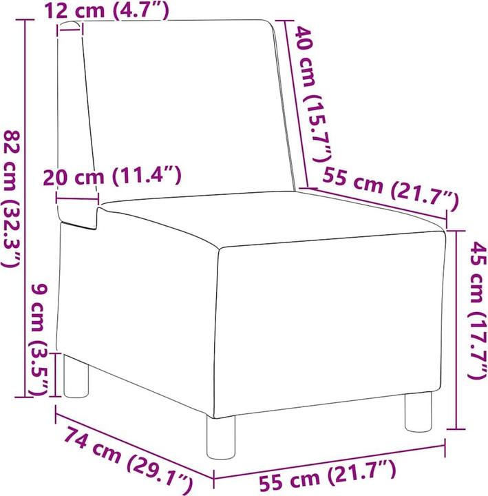 Produktbild VidaXL Moderne Couch (Modular Sofa)