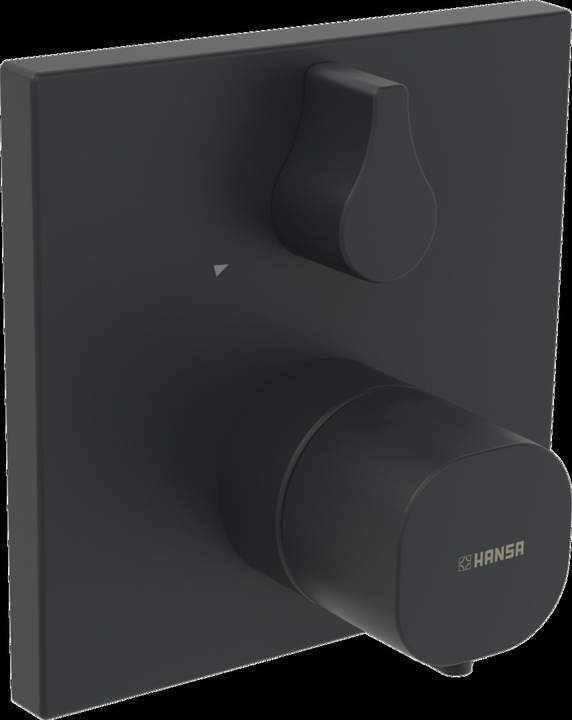 Hansa Set de finition thermostatique bain/douche, pour corps d'encastrement Bluebox noir mat