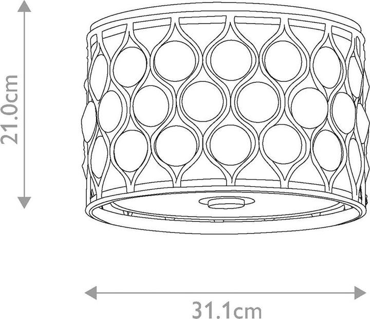 Image du produit Elstead Lighting Lucia Plafonnier E27 double 21cm Argent bruni (E27)