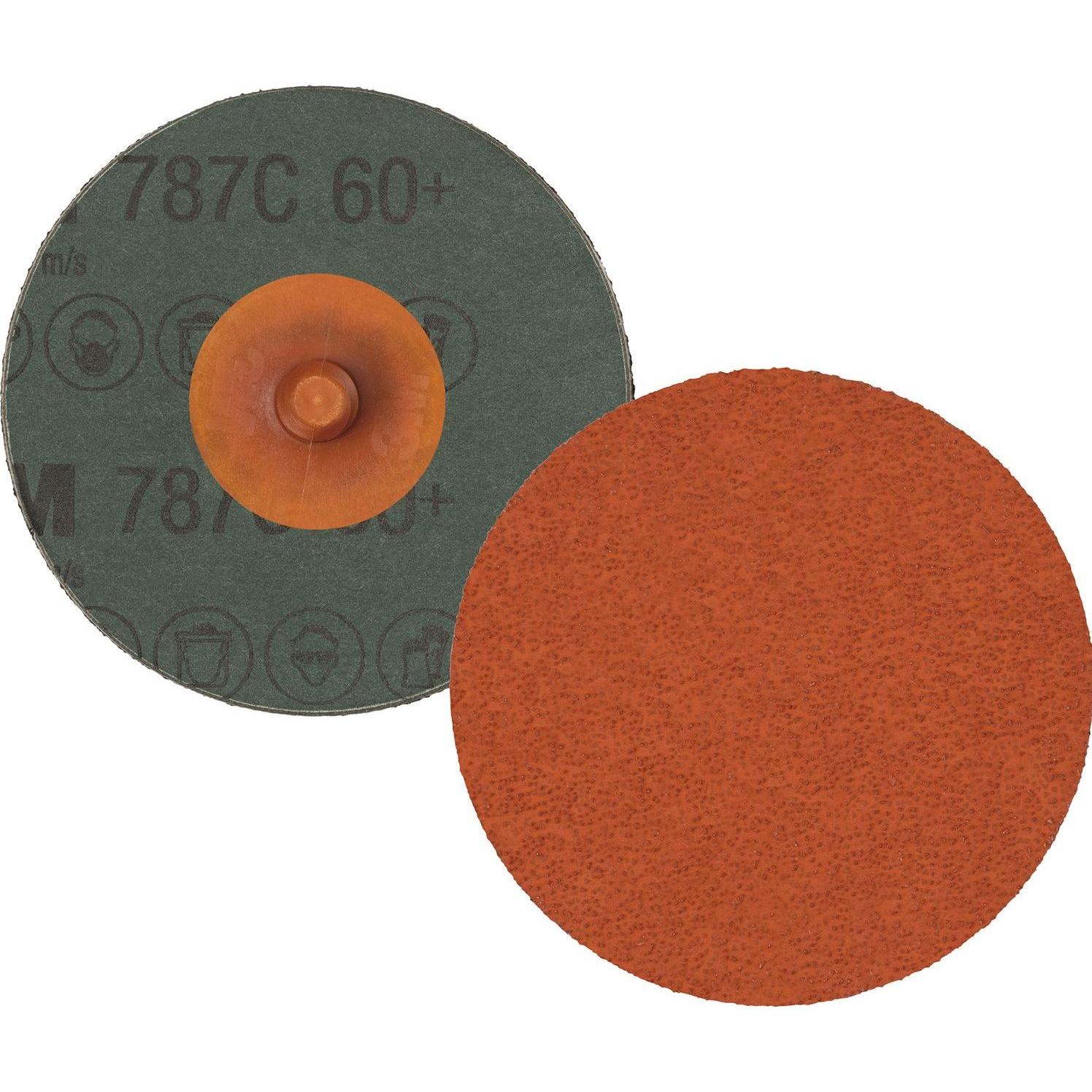 3M, Schleifmittel, Fiberscheibe Roloc 787C ø 76,2 mm Korn 60 Fb. orange für Edelstahl (K60)