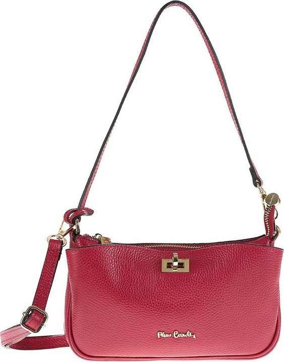 Actual product image Pierre Cardin **Damen Schultertasche Made In Italy - Modell Valoria - 100% Leder** - 32.0 X 22.0 X 13.0 Cm