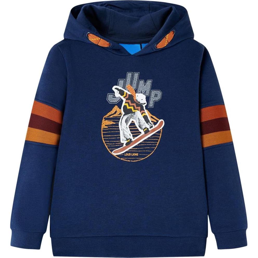 VidaXL, Unisex, Pullover, Kinder-Kapuzenpullover Marineblau 92,Material: 92, Blau, (92)