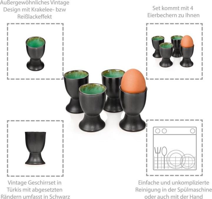 Produktbild Sänger Geschirr Eierbecher Palm Beach (4x)