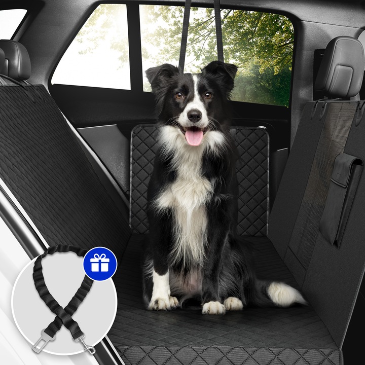 Naloo's World Protection de la banquette arrière (Chien, Respirant, Pliable, Lavable)