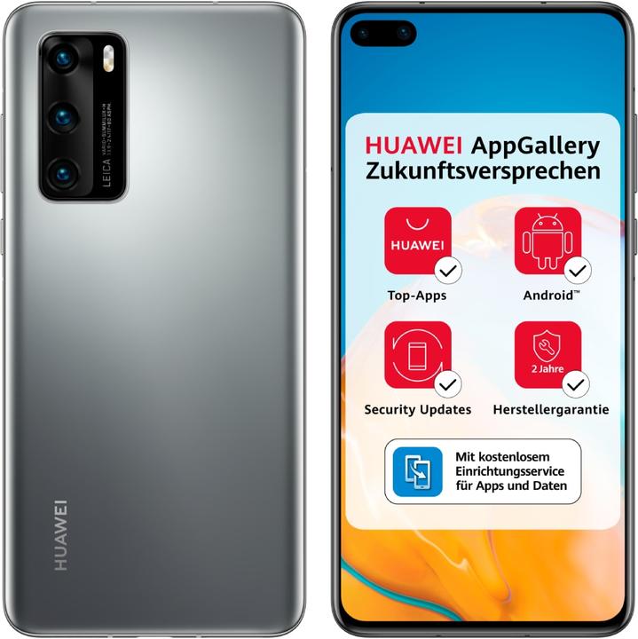 Produktbild Huawei P40 (128 GB, Silver Frost, 6.10", Hybrid Dual SIM + eSIM, 50 Mpx, 5G)