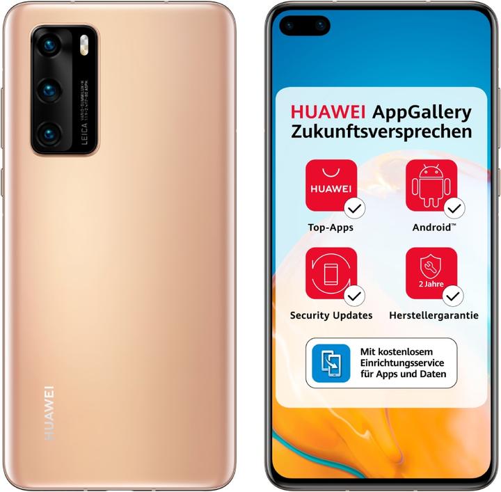 Produktbild Huawei P40 (128 GB, Blush Gold, 6.10", Hybrid Dual SIM + eSIM, 50 Mpx, 5G)
