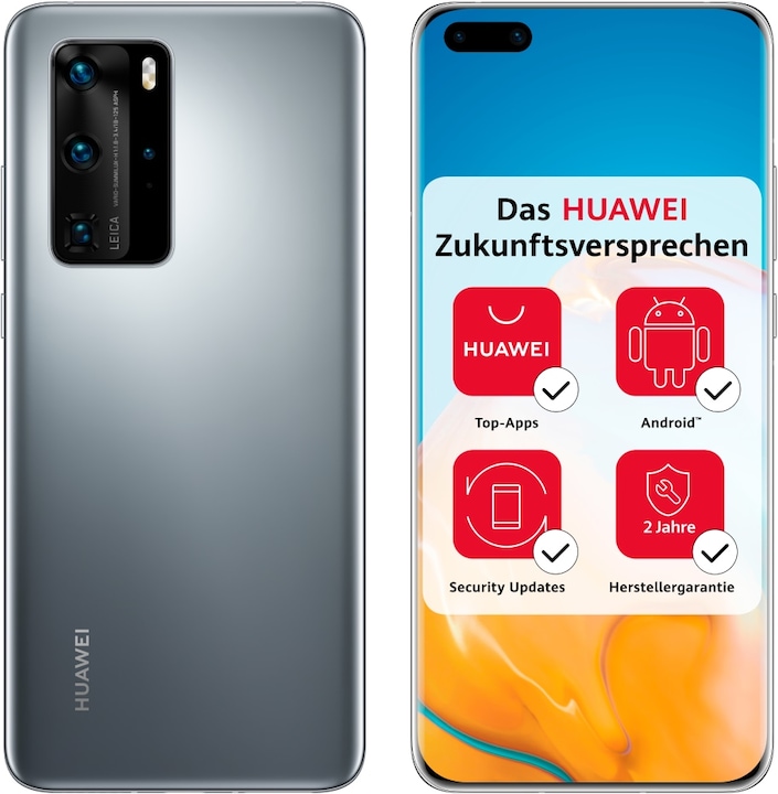 Produktbild Huawei P40 Pro (256 GB, Silver Frost, 6.58", Hybrid Dual SIM + eSIM, 50 Mpx, 5G)