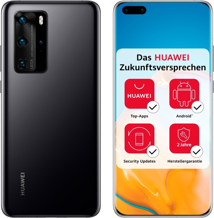 Produktbild Huawei P40 Pro (256 GB, Black, 6.58", Hybrid Dual SIM + eSIM, 50 Mpx, 5G)