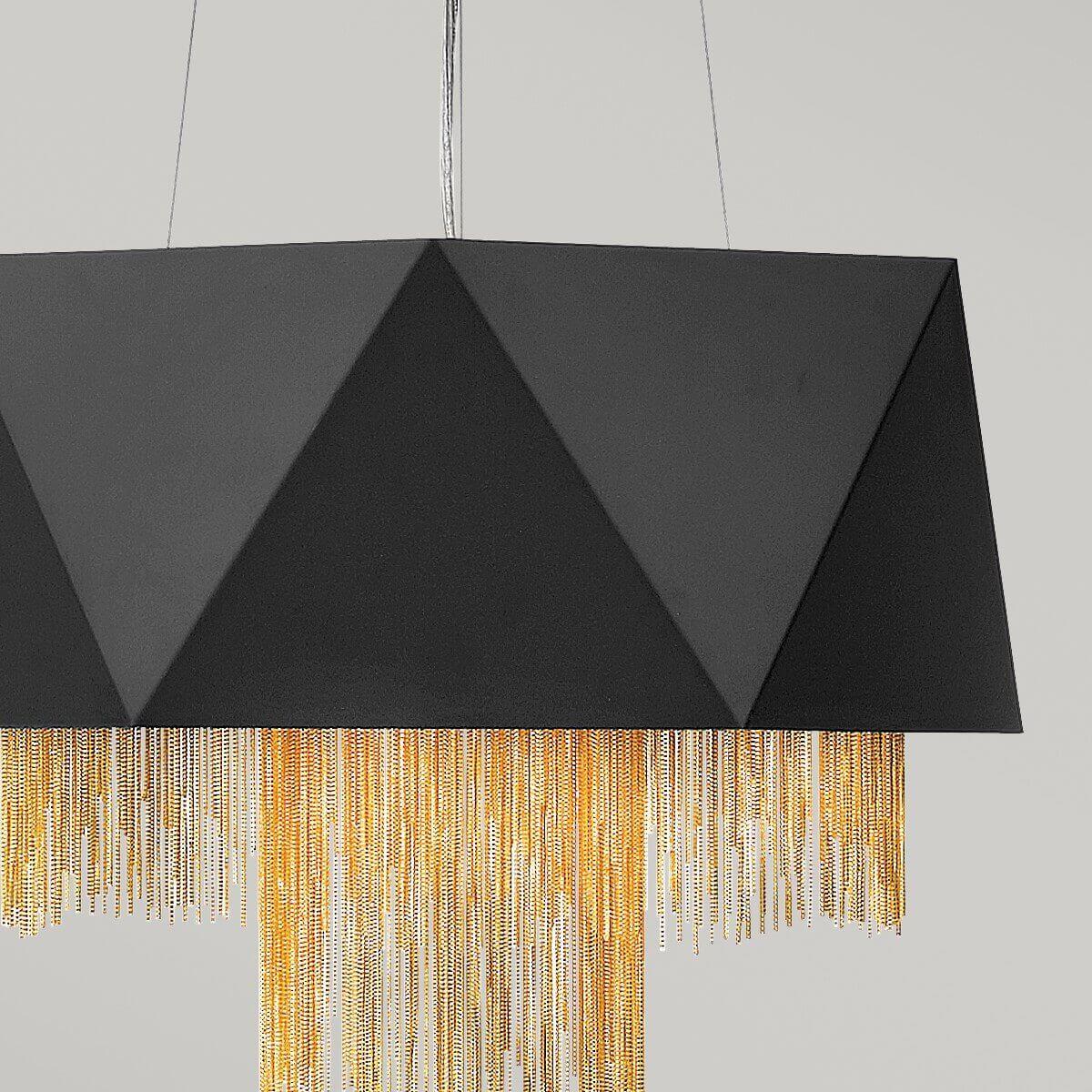 Thumbnail - Elstead Lighting, Pendelleuchte, Zuma Hängeleuchte E27 6-fach 36cm Satinschwarz, Gold (E27)