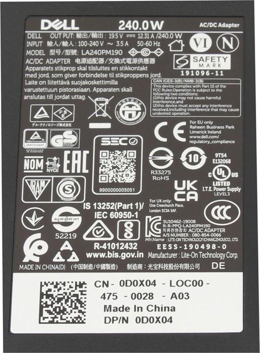 Immagine prodotto Dell LA240PM190 (240 W)