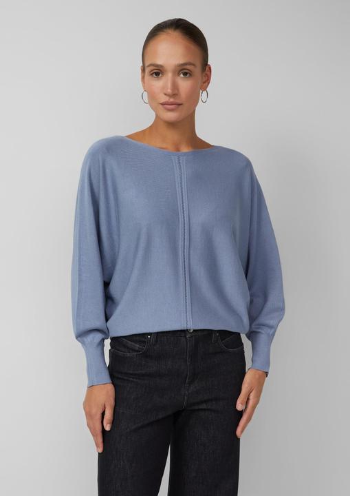 Produktbild s.Oliver Strickpullover Feinstrickpullover mit Fledermausärmeln und Ajour-Details (32)