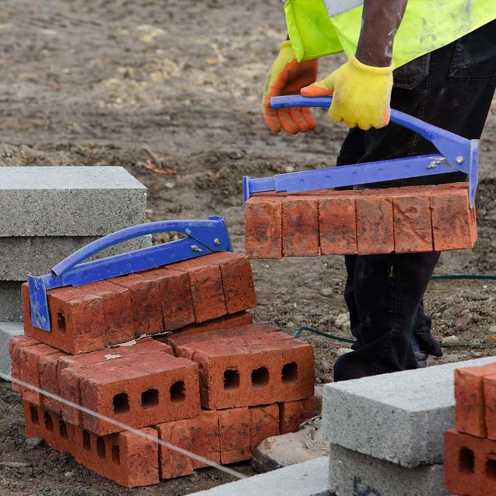 Produktbild Wiltec Ziegelzange 425-700mm Steinheber Klinkerträger Steinzange Steingreifer (700 mm)