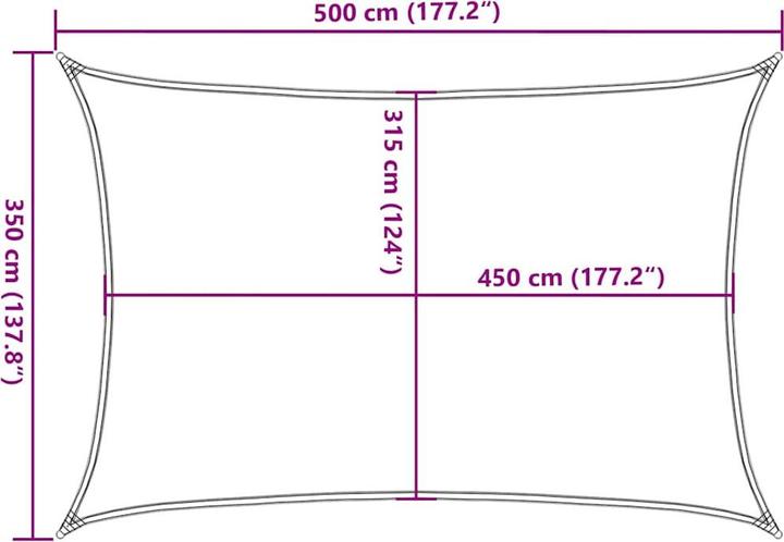 Image du produit VidaXL Sonnensegel (350 x 450 cm)