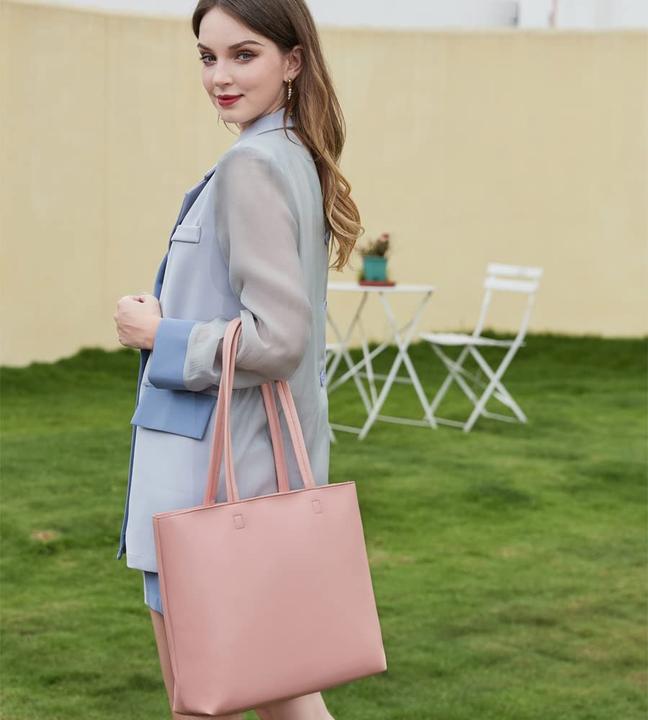 Produktbild Only-Bags.Store Henkeltaschen, einfache Handtaschen PU Leder Shopper Tasche für Arbeit, Schule, Einkaufen mit