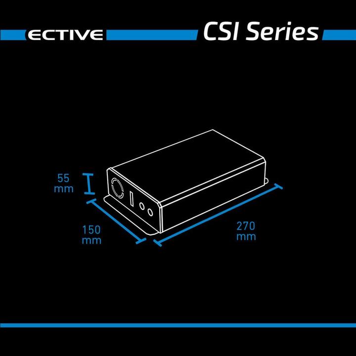 Actual product image Ective CSI32 Sine Charger Inverter 300W/12V Sine Inverter with Charger and NVS
