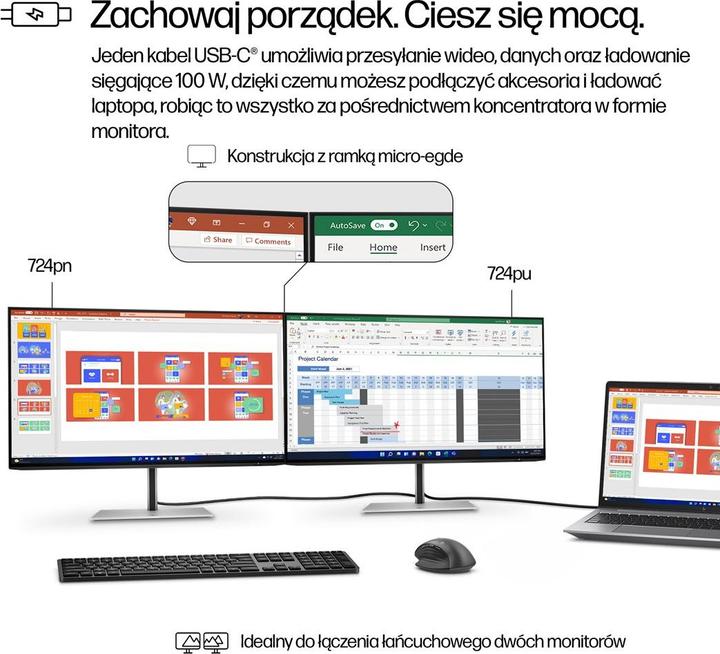 Actual product image HP Series 7 Pro 724pu Docking Display (1920 x 1200 pixels, 24")