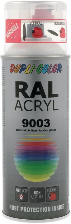 Image du produit Dupli-Color Peinture acrylique brillant RAL 9003 blanc de sécurité (Blanc de signalisation, 0.40 l)