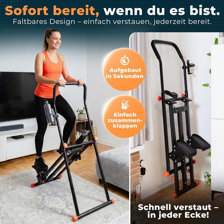 Immagine prodotto Movana Fitnessgerät Treppensteiger mit 3 Schwierigkeitsstufen und Flaschenhalter