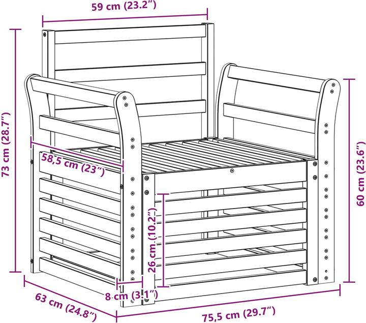 Produktbild vidaXL Outdoor-Sofa