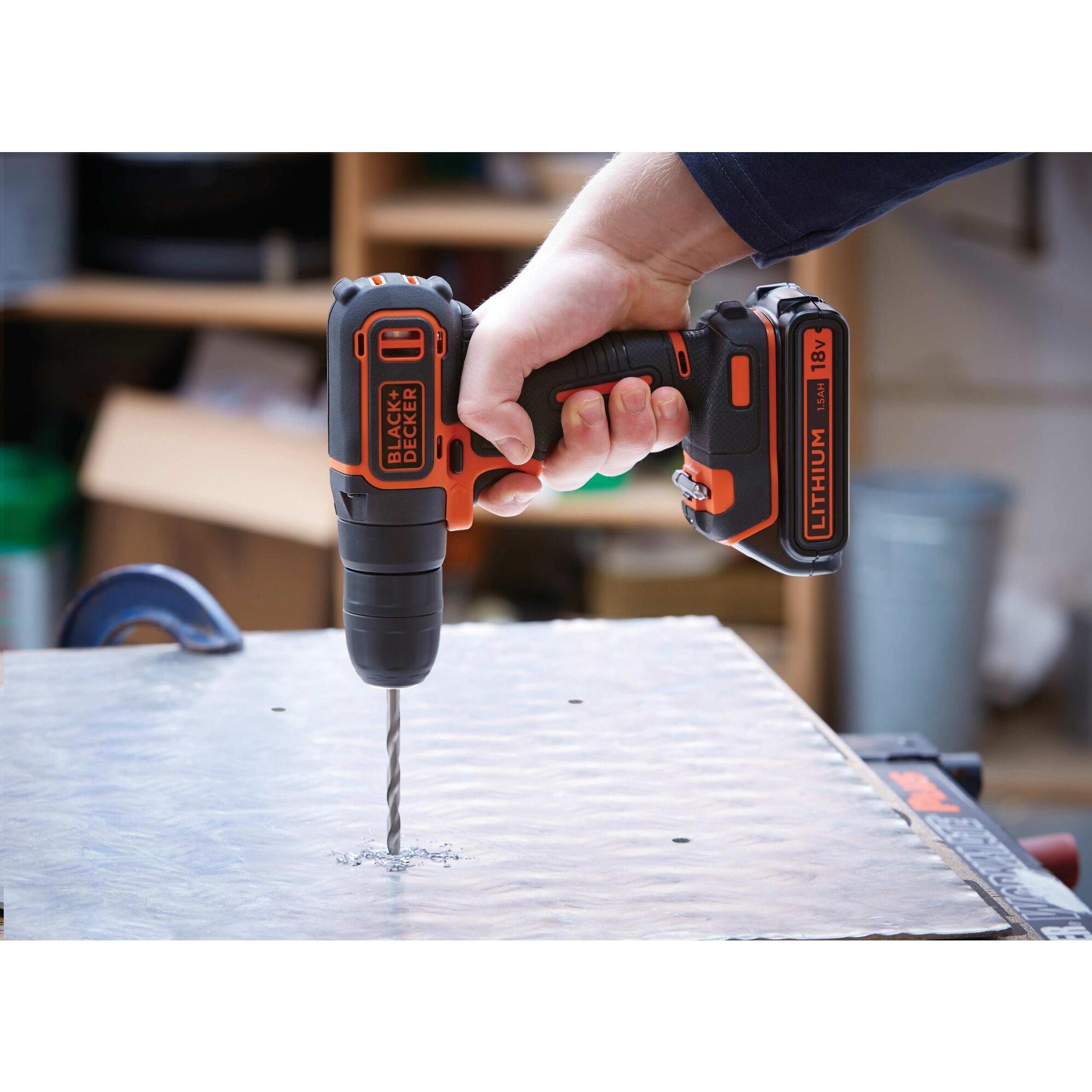 Thumbnail - Black & Decker, Bohrmaschine + Akkuschrauber, & Decker BDCD18-QW Bohrmaschine 650 RPM (Akkubetrieb)
