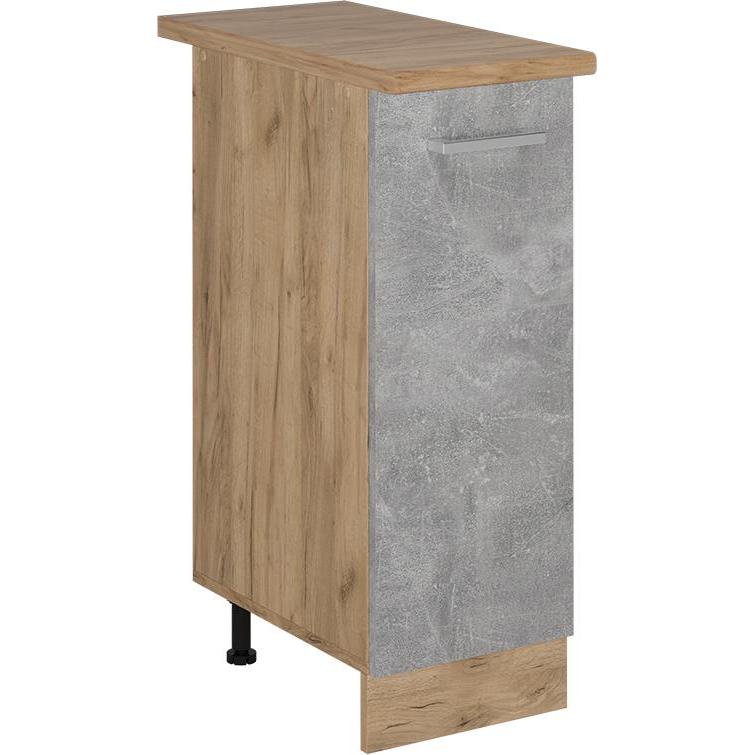Vicco, Regal, Apothekerschrank R-Line, Beton/Goldkraft Eiche, 30 cm, AP Eiche